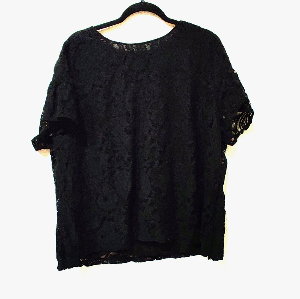 Liz Clairborne 3X Floral Lace Top